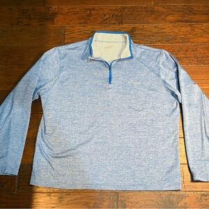 Columbia Men's Heathered Blue Zip-Up Sweater